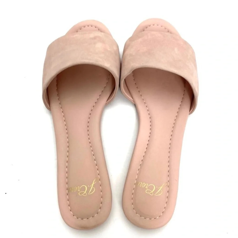 J.crew Suede Slide Sandals in light Pink